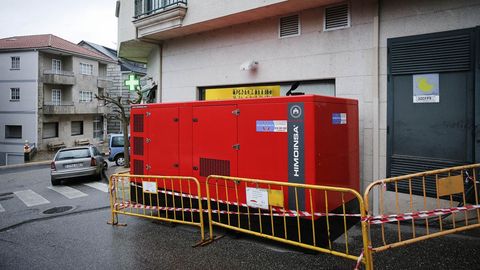 Un generador instalado en Cortegada para dar servicio a los vecinos