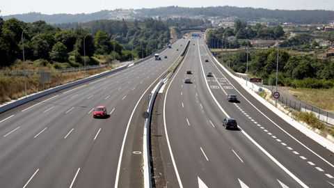 La Autopista del Atlántico a su paso por Santiago