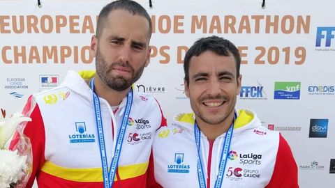 Tono Campos y Diego Romero se proclamaron campeones del mundo de maraton en el Mundial de Piraguismo