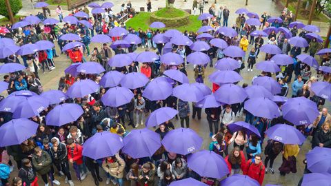 Acto contra la violencia de género en Ribeira en una imagen de archivo