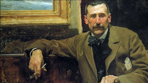 El escritor Benito Pérez Galdós retratado por Sorolla