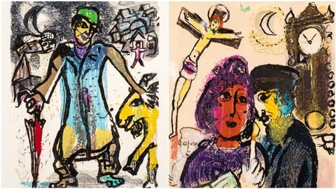 Detalle de dos piezas de la serie «Poèmes», fechada en 1968
