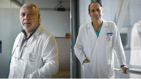 Luis Antón Aparicio, jefe de Oncología del Chuac, y Venancio Chantada Abal, jefe de Urología