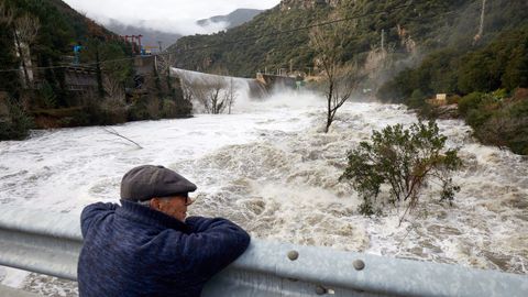 Así está el río Ter a su paso por la presa del Pasteral.