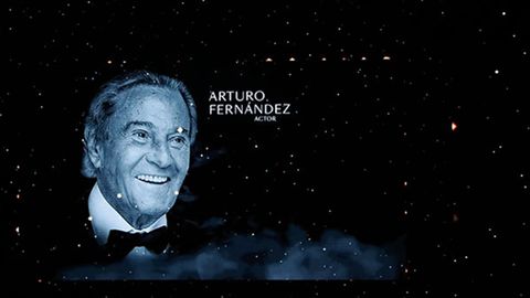 La imagen de Arturo Fernández, en el recuerdo a los fallecidos en 2019 en la gala de los Goya