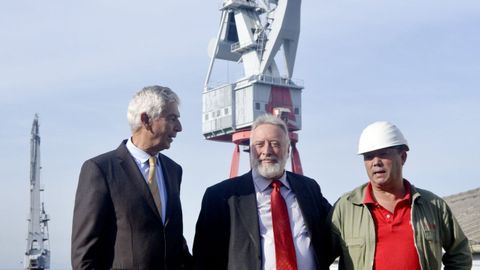 López Veiga, en una visita a Vulcano