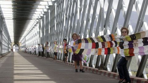 Acto simbólico de hermanamiento de las localidades de Tui y Valença celebrado con motivo del 125.º aniversario del emblemático puente sobre el río Miño
