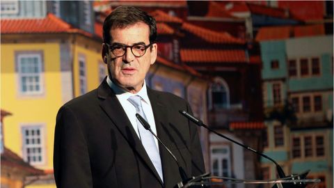 El alcalde de Oporto, Rui Moreira, durante su intervención el pasado enero en el Forum Eurocities celebrado en Oporto