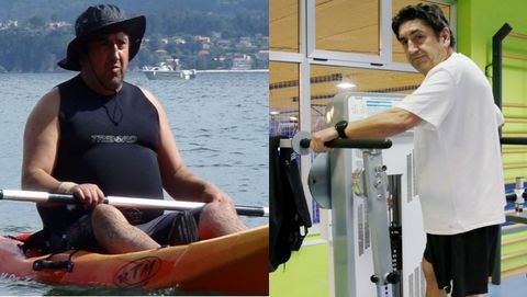 Ignacio de Marco, antes y después de llevar a cabo la receta deportiva de Abegondo