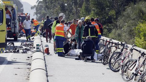 El accidente más grave de los últimos años con ciclistas ocurrió el 12 de marzo del 2016 en A Guarda. Hubo dos muertos