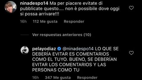 Pelayo Díaz responde un comentario homófobo