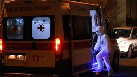 Exterior del hospital de Sacco en Milán, donde están ingresados la mayoría de pacientes