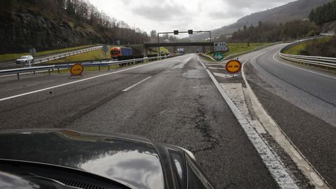 Tramo final de la subida a O Cereixal, en Becerreá
