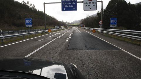 Tramo final de la subida a O Cereixal, en Becerreá
