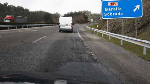 Carril de subida a Sobrado do Picato, en Baralla