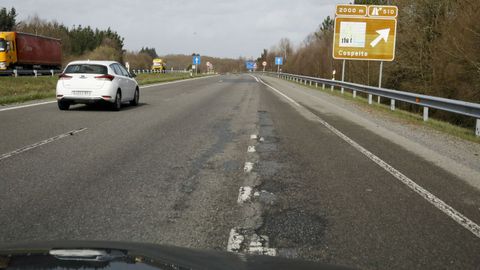 Baches en el entorno de la salida y entrada de Outeiro de Rei y hacia Rábade