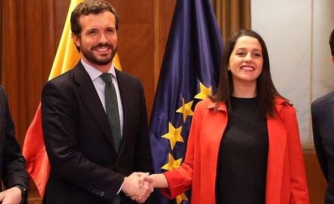 Casado y Arrimadas en una imagen de archivo