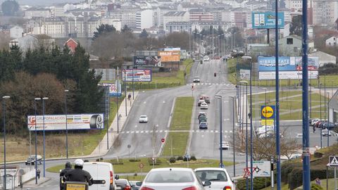 Al fondo el tramom de Duquesa de Lugo que será desdoblado para el tráfico y que llevará carril bici e iluminación