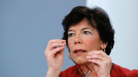 Isabel Celaá, en la rueda de prensa tras el Consejo de Ministros