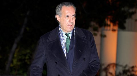 Jaime de Marichalar asiste este miércoles al funeral del empresario Plácido Arango, fallecido el pasado 17 de febrero a los 88 años. EFE/JUANJO MARTÍN