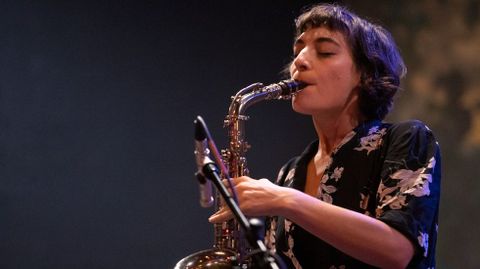 La artista Lea Bertucci actúa en O Vello Cárcere