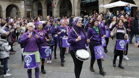 8M en Ourense.La Marcha Mundial das Mulleres recorrió la ciudad con su manifestación reivindicativa