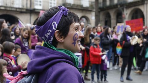 8M en Ourense.La Marcha Mundial das Mulleres recorrió la ciudad con su manifestación reivindicativa