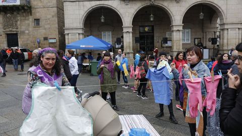 8M en Ourense.La Marcha Mundial das Mulleres recorrió la ciudad con su manifestación reivindicativa