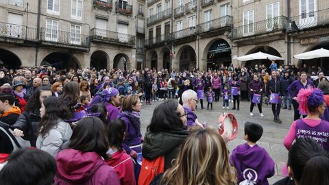 8M en Ourense.La Marcha Mundial das Mulleres recorrió la ciudad con su manifestación reivindicativa