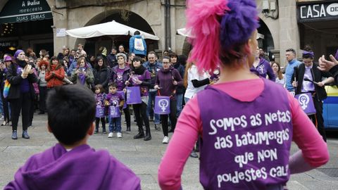 8M en Ourense.La Marcha Mundial das Mulleres recorrió la ciudad con su manifestación reivindicativa