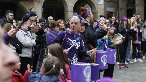 8M en Ourense.La Marcha Mundial das Mulleres recorrió la ciudad con su manifestación reivindicativa