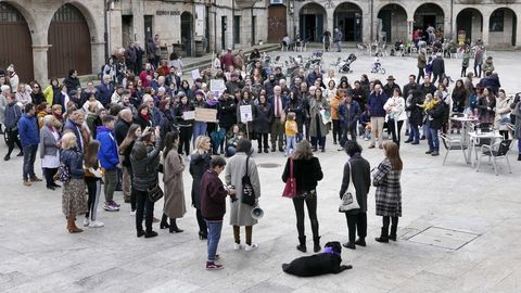 8M Ribadavia.Concentración por el Día da Muller en la capital de O Ribeiro