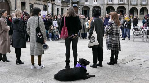 8M Ribadavia.Concentración por el Día da Muller en la capital de O Ribeiro