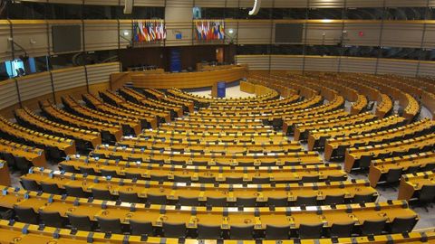 Sala de plenos del Parlamento Europeo en Bruselas