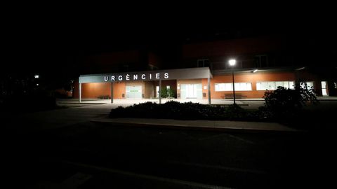 La entrada al hospital de Igualada