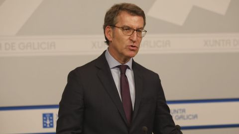Rueda de prensa de Feijoo tras la reunión interdepartamental del coronavirus