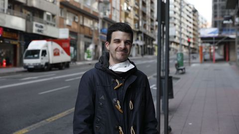 Martín Luis Becerra, usuario de la Asociación de Personas Sordas de Ourense