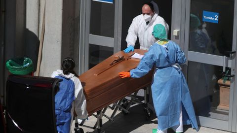 Entrada de la morgue del hospital Severo Ochoa de Madrid