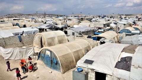 Campo de desplazados internos de Deis Hasán, norte de Siria