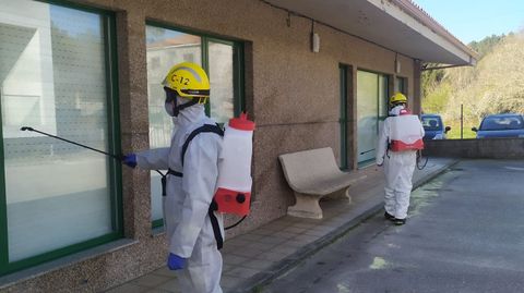 Tareas de desinfección de residencias de ancianos impulsadas por la Diputación
