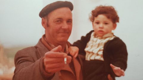 David Gómez con su abuelo