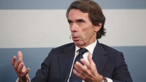 José María Aznar, en una reciente comparecencia pública