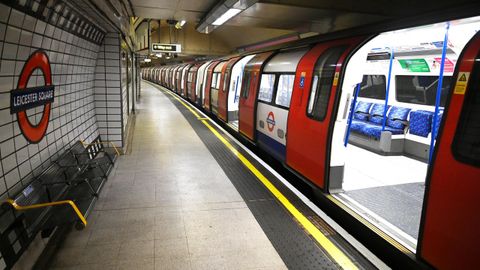 El metro de Londres completamente vacío