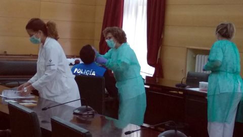 La Policía Local de Langreo se somete a las pruebas del coronavirus