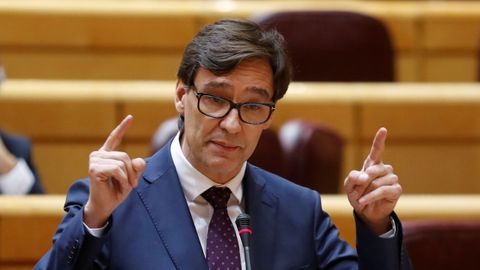 Illa, ministro de Sanidad, en la sesión de control al Ejecutivo