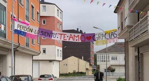 Pancarta que invita a la meditación en Sarria