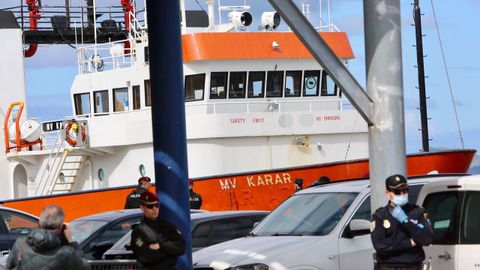 El MV Karar, cuando fue interceptado