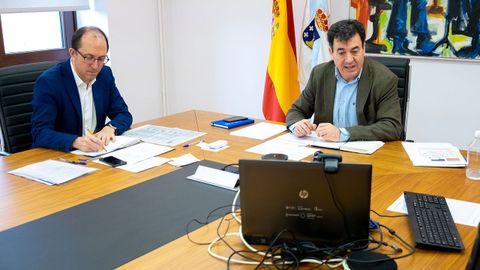 Anxo Lorenzo y Román Rodríguez se reunieron telemáticamente con el sector cultural