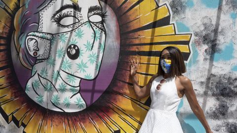 Coronavirus y arte en las calles de Texas, Estados Unidos