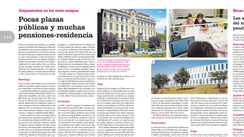 La Guia de Estudios Superiores 2020-21 incorpora como novedad una ayuda para elegir alojamiento en las siete ciudades con campus